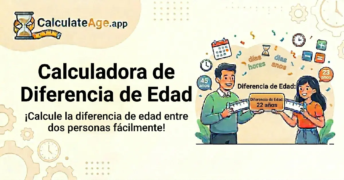 Calculadora de Diferencia de Edad | Calcula el tiempo entre dos fechas